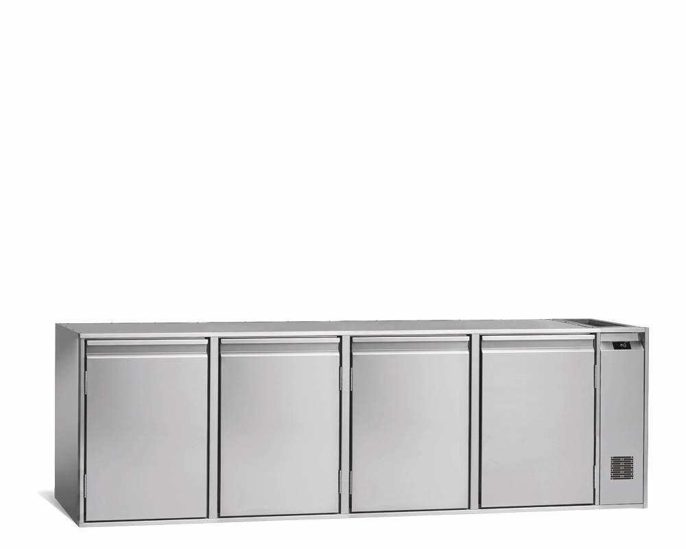 Tiefkühlunterbau GN Premium, 4 Türen, H 700 mm, zentralgekühlt
